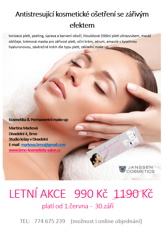 nabídka na relaxační kosmetické ošetření  Brno
